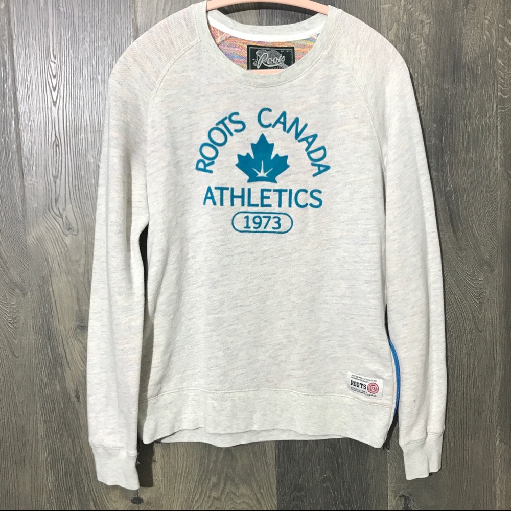 Roots Crewneck Rainbow Pullover Sweatshirt